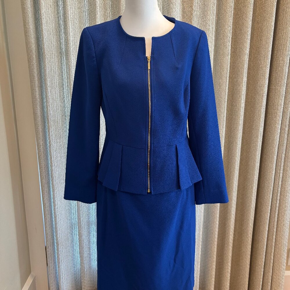 TAHARI ASL SKIRT SUIT--Cobalt blue